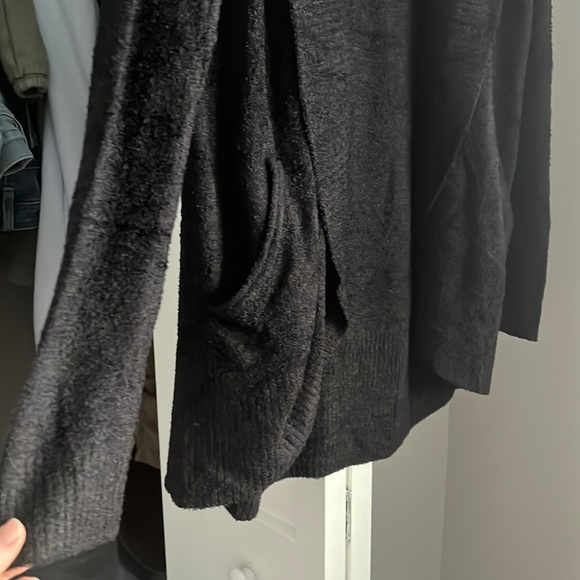 Barefoot Dreams Sweaters Barefoot Dreams Black Cozy Chic Lite Open